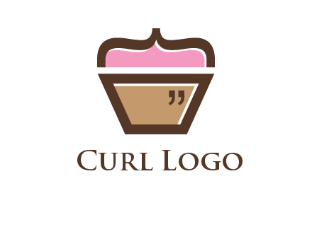 abstract cupcake food logo