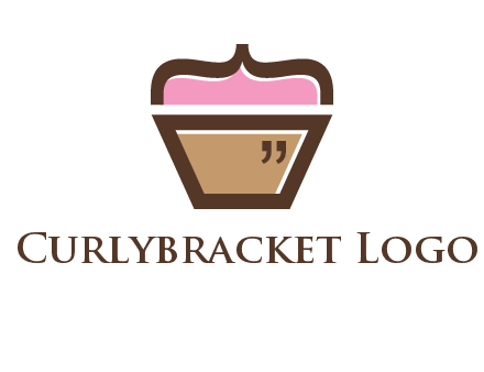 abstract cupcake food logo