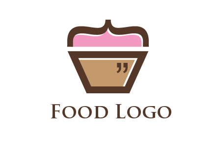 abstract cupcake food logo