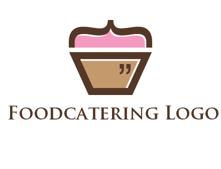 abstract cupcake food logo