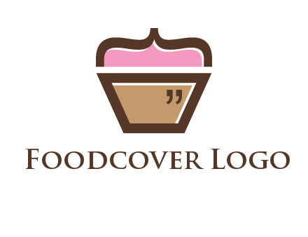 abstract cupcake food logo