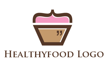 abstract cupcake food logo