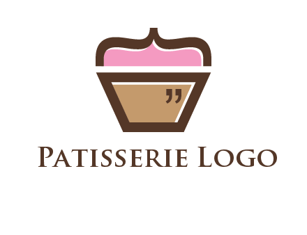 abstract cupcake food logo