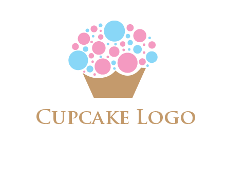 circles forming cupcake food logo