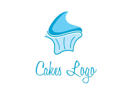 abstract curvy cupcake logo