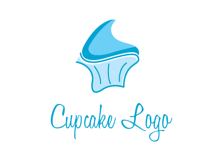 abstract curvy cupcake logo