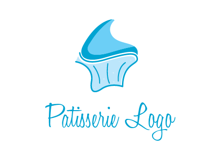 abstract curvy cupcake logo