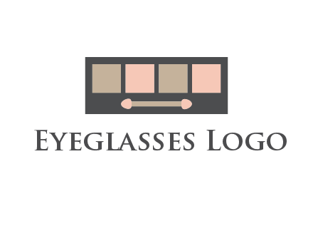 eye shadow palette beauty logo