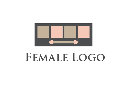 eye shadow palette beauty logo