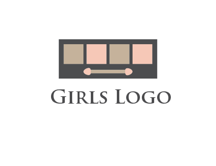 eye shadow palette beauty logo