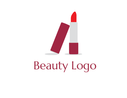 lipstick with lid beauty logo