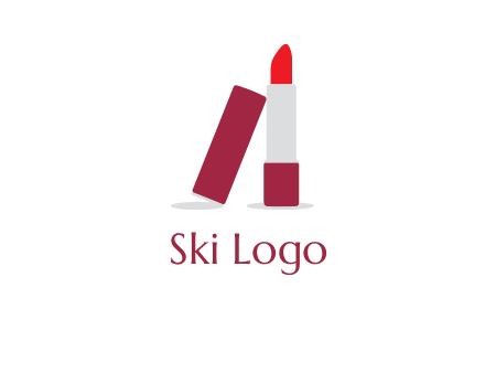 lipstick with lid beauty logo