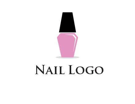 nail paint bottle beauty logo