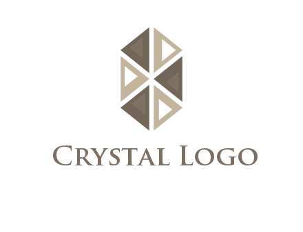 triangle pattern hexagonal shape beauty logo