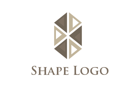 triangle pattern hexagonal shape beauty logo