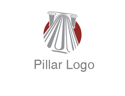 worm's-eye view of a pillar in a circular logo