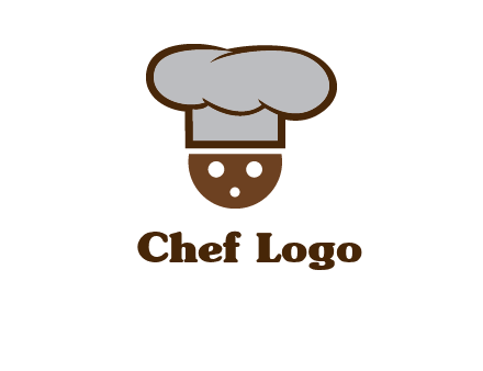 cookie with chef hat food logo