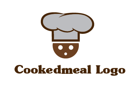 cookie with chef hat food logo