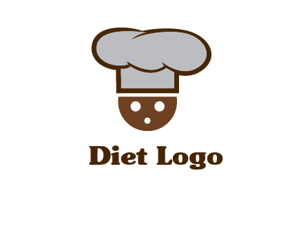 cookie with chef hat food logo