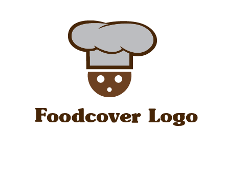 cookie with chef hat food logo