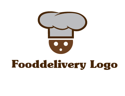 cookie with chef hat food logo