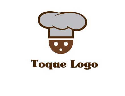 cookie with chef hat food logo