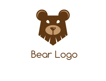 grizzly bear face animal logo