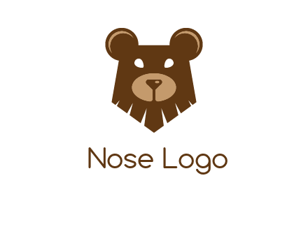 grizzly bear face animal logo