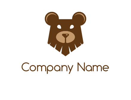 grizzly bear face animal logo