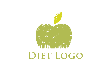 green apple grunge healthcare logo