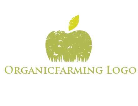 green apple grunge healthcare logo