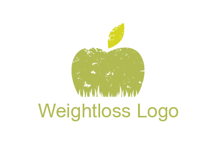green apple grunge healthcare logo