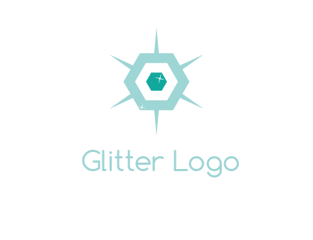 hexagon gemstones jewelry logo