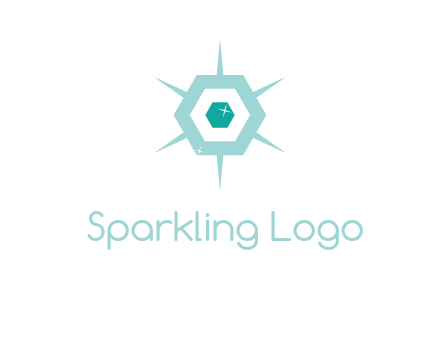 hexagon gemstones jewelry logo