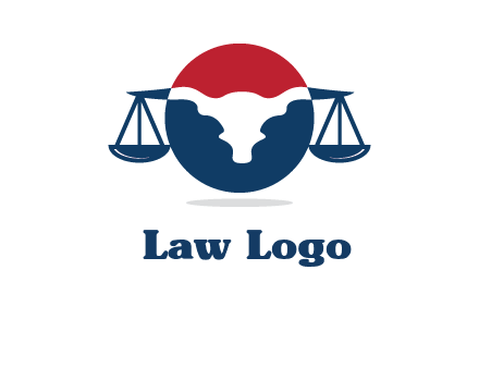 bull face scale law logo