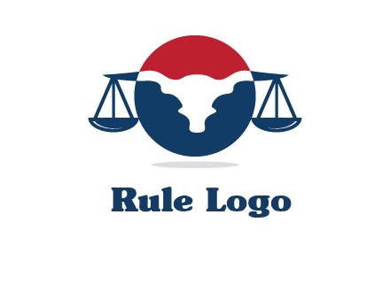 bull face scale law logo