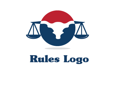 bull face scale law logo