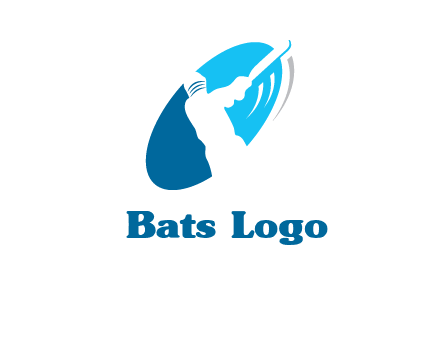 batsmen in circle sports logo