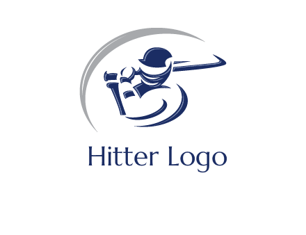 cricket batsman sports logo