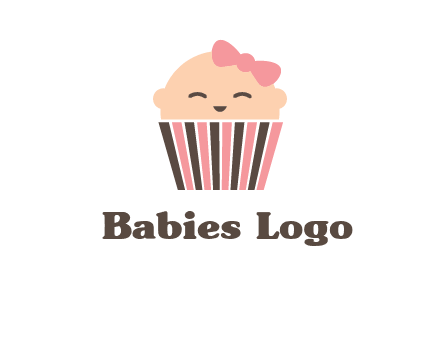 baby in basket child care logo