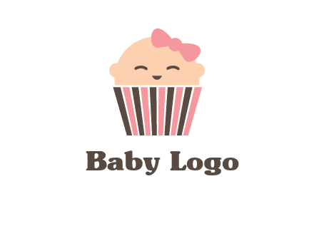 baby in basket child care logo