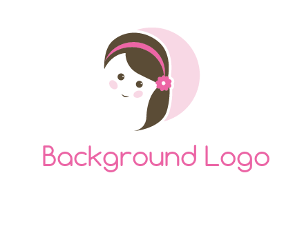 baby girl in circle logo