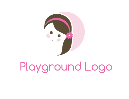 baby girl in circle logo