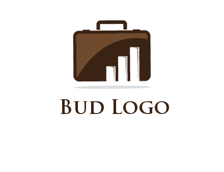 bar graph in briefcase finance logo