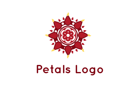 rangoli pattern in religious logo